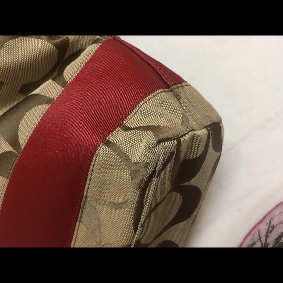 Authentic Coach Signature Striped Tote Bag - Picture 2 of 16